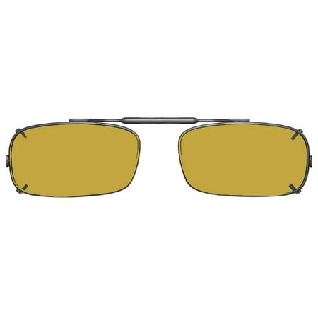 Visionaries Polarized Clip on Sunglasses - True Rec - Gun Frame - 52 x 29 Eye