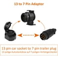 thumbnail image 3 of Adaptador de enchufe de remolque de 13 a 7, adaptador eléctrico de 13 a 7 pines, conector de enchufe de enganche de coche de 13 a 7 pines para remolque, tractor, caravana, coche, 3 of 5