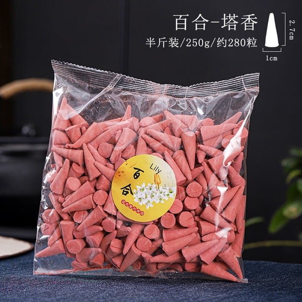 Xiao Hua Conos de incienso de reflujo de 500 g para cascada, aromas naturales para quemador de cascada de incienso, lirio