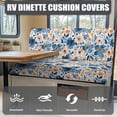 thumbnail image 4 of XYZCANDO Vintage Blue Floral RV Dinette Cushions Stretchable RV Decor Comfortable Slip Covers for Loveseat Stylish Travel Trailer Accessories Camper Must Haves, 4 of 7
