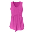 thumbnail image 5 of Tank Tops for Women Summer Flowy Peplum Top Sleeveless V Neck Textured Dressy Casual Tank Top, 5 of 7