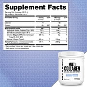 NutraBio Multi Collagen Powder- Hydrolyzed Collagen Peptides for Glowing Hair & Skin- Grass-Fed- Collagen Powder for Women and Men- 45 Servings
