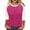Hot Pink, variant on Breezora Women / Sleeve Color Block T-Shirt Contemporary Contrast Trim Casual Comfort Stretch Top L Size Black