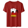 thumbnail image 3 of Blouse pour Femmes Oktoberfest T-Shirt Col Rond Imprimé d'Été Manches Courtes Pull T-Shirt Tops Chemise, 3 of 5