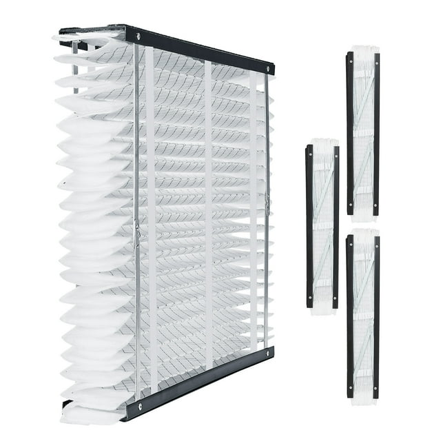 KFFKFF 20 x 25 x 4 Furnace Filter, MERV 11 HVAC Ac Filters,12-Month Electrostatic Pleated Air Conditioner Filters, 4-Pack (Actual Size: 20.47 x 25.20 x 3.98 Inch)