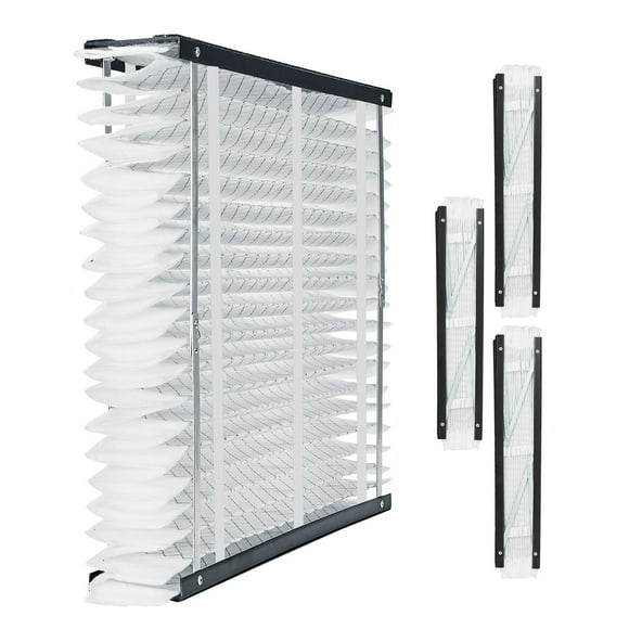 KFFKFF 20 x 25 x 4 Furnace Filter, MERV 11 HVAC Ac Filters,12-Month Electrostatic Pleated Air Conditioner Filters, 4-Pack (Actual Size: 20.47 x 25.20 x 3.98 Inch)
