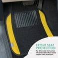thumbnail image 5 of FH Group Universal Fit Premium Carpet Car Floor Mats Front & Rear Full Set - Yellow F14407YELLOW, 5 of 10