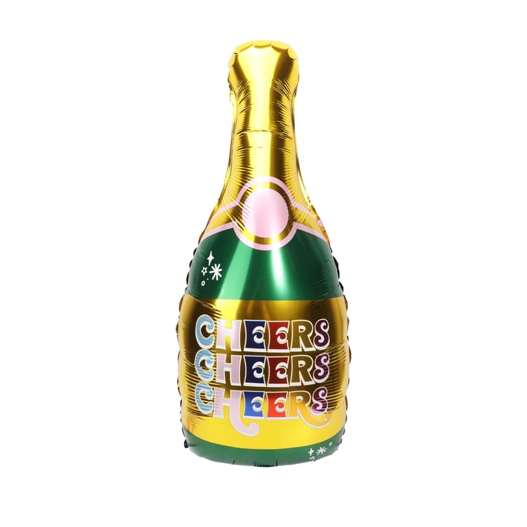 Packed Party Reversible Champagne Balloon with Iridescent Tassels, 3 Ft photo 2
