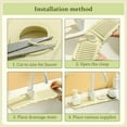 thumbnail image 5 of Upgraded Faucet Mat for Kitchen Sink, 2024 New Kitchen Sink Splash Guard Silicone Draining Mat Sink Protectors Sink Faucet Mat Guard for Kitchen Bathroom Sink Area (Beige, 17.5x5.5in), 5 of 5