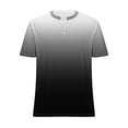 thumbnail image 4 of Mens Tees Shirts S-5X Big & Tall Short Sleeve T-Shirts Plus Size Casual Pullover Button Crewneck Gradient Printed Going Out Loungewear Tops, 4 of 5