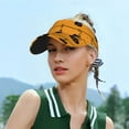 thumbnail image 5 of PAYOHTO Halloween Cute Pumpkins Sun Visor Ponytail Tennis Hat for Teen Women Breathable Polyester Sun Golf Cap for Men Outdoor Sports Visors Hats for Summer, 5 of 8