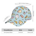 thumbnail image 2 of Fotbe Rabbit Burger Coffee Gorro Clásico de Béisbol, Gorra Ajustable con Broche Snapback, Gorro de Exterior de Algodón Suave, 2 of 6