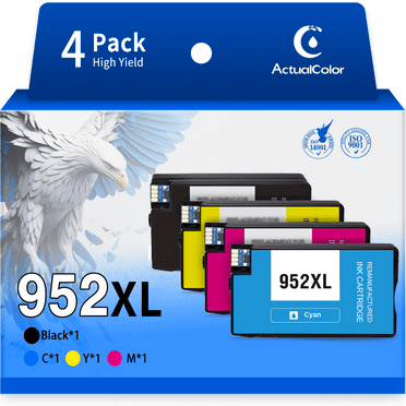 952XL 952 Ink Cartridge for HP 952 XL 952XL Combo Pack for Officejet Pro 8710 7720 7740 8720 8740 8730 8715 8702 Printer (Black, Cyan, Magenta, Yellow, 4-Pack)