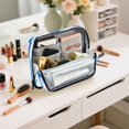 thumbnail image 7 of Standing Pencil Case with Base Large Capacity Stationery Pouch Pen Bag with Zipper for Women Men Blue Butterfly Pattern, 7 of 7