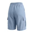 thumbnail image 6 of TRUBKH Shorts for Women Beach Shorts Soft Boho Golf Shorts Loose Shorts Summer Trendy Women Workout Shorts Cute Shorts Womens Athletic Shorts Wide Leg Shorts Outing Shorts Blue S, 6 of 6