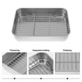 thumbnail image 3 of Topbathy Stainless Steel Baking Pan with Rack Dishwasher Safe Design for Home Cooks 1 Set, 3 of 5