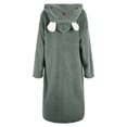 thumbnail image 7 of XIAONU Womens Bathrobe Long Plush Robe With Cute Ear Hood And Belt Warm Cozy Playful Loungewear, 7 of 7