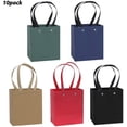 thumbnail image 3 of 10 Pack Kraft Paper Bags with Flat Handles Paper Bulk Bag Recyclable Paper Bags Sturdy Reusable Gift Bags Party Bags Shopping Bags Retail Bags Merchandise Bags (13 * 8 * 15cm), 3 of 7