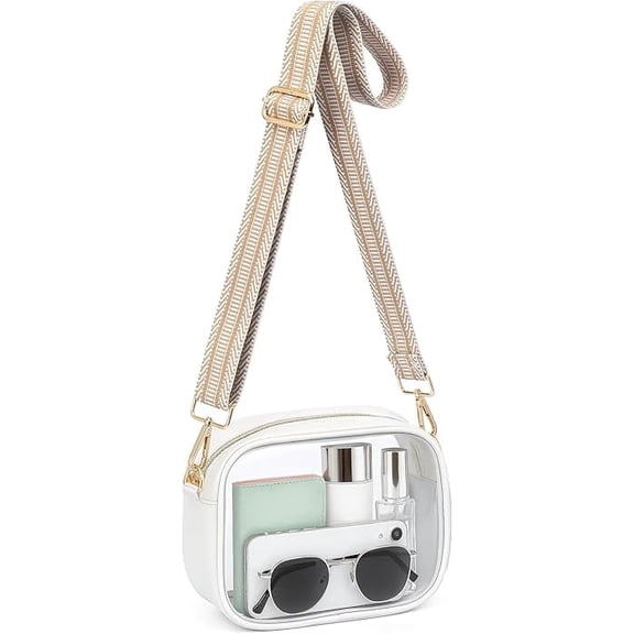 BS-VOG Clear Bag for Stadium Events, Clear Purse for Women Stadium Crossbody, Transparent Bag for Concert Sport Festival Fans