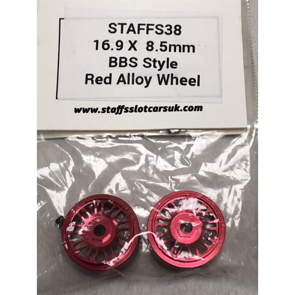 Staffs Aluminium BBS Style Wheels in Red 16.9x8.5mm STAFFS38
