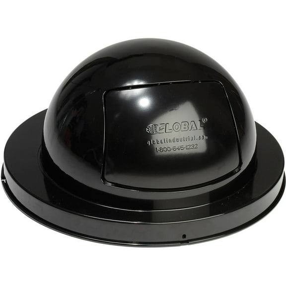 Global Industrial Steel Dome Lid For 36 Gallon Trash Can Black