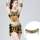 thumbnail image 5 of Falda de cadera para danza del vientre, bufanda, bufanda con borlas, envoltura de lentejuelas, disfraz, atuendo de actuación Oro negro, 5 of 8