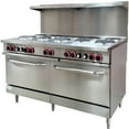 thumbnail image 3 of NSF 60 in. 10 Burner Commercial Electric Hot Plate Oven Range 208 Volt 3-Phase in Stainless Steel, Commercial Range Oven, 3 of 10