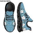 thumbnail image 1 of Zapatos planos blancos con estampado de dientes de dibujos animados para mujer, zapatillas de malla con cordones, cómodas para caminar, calzado femenino, zapatos para dentistas, 1 of 6