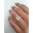 thumbnail image 5 of Cora Jewellery 2.65CT Oval Moissanite Solitaire Hidden Halo Engagement Ring For Women, 10K White Gold, 5 of 6
