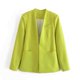 thumbnail image 2 of Blazer de mujer de moda casual de color sólido de manga larga Blazer de mujer abrigo, 2 of 3