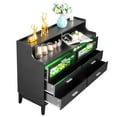 thumbnail image 6 of UBesGoo Modern Black 6 Drawer Dresser with Charging Station, Bedroom Drawer Organizer with LED Light, Black Finish, 6 of 9