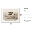 thumbnail image 2 of Dornier Do-X - In Flight Over Norfolk Virginia 1931 - German Long-Range Flying Boat Airliner - Vintage Aviation Poster by Clyde Sunderland - Fine Art Rolled Canvas Print 20in x 26in, 2 of 4