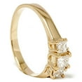 thumbnail image 2 of Pompeii 1/2ct Three Stone Diamond Ring Princess Cut 14k Gold (H,I1), 2 of 3