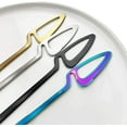 thumbnail image 5 of JASHII Hangable Silverware Set, Matte Silver Flatware Cutlery Set Service for 2, Satin Finish 8 Piece Stainless Steel Utensils Set for Home and Restaurant, Dishwasher Safe(Silver), 5 of 11