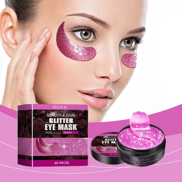 Fiudx Mascarilla Reafirmante para Ojos, Parches Nutritivos de Colágeno, Almohadillas Antiojeras, Tratamiento para Suavizar Líneas de Expresión, Aplicación Multizona, Todo Tipo de Piel, Incluye 60 Uni