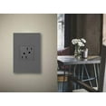 thumbnail image 2 of Legrand Adorne 15A Tamper-Resistant Outlet with Matching Wall Plate (Magnesium Finish), ARTR152M4WP, 4-Pack, 2 of 4