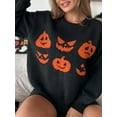 thumbnail image 4 of SUNSIOM Chandails d'Halloween d'Automne pour Femmes Imprimé Visage de Citrouille Fantôme Manches Longues Col Rond Tricot, 4 of 6