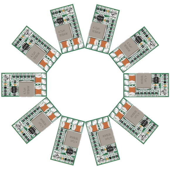 Regulador de voltaje DROK, convertidor reductor de 24 V a 12 V, 10 unidades