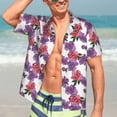 thumbnail image 5 of Picia Peonies Gentle Cotton Regular Fit Short Sleeve Casual Hawaiian Shirt for Men-Large, 5 of 9