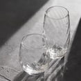 thumbnail image 4 of Vasos de cristal texturizado sin tallo, vasos de vidrio transparente soplados a mano for agua, zumo, bebidas y whisky., 4 of 6