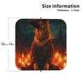 thumbnail image 3 of Pofeuu Candle Shepherd Dog Print Leather Coasters Set of 6, Round Cups Mugs Mat Pad for Home Kitchen Heat Resistant Drink Coasters,Square, 3 of 7