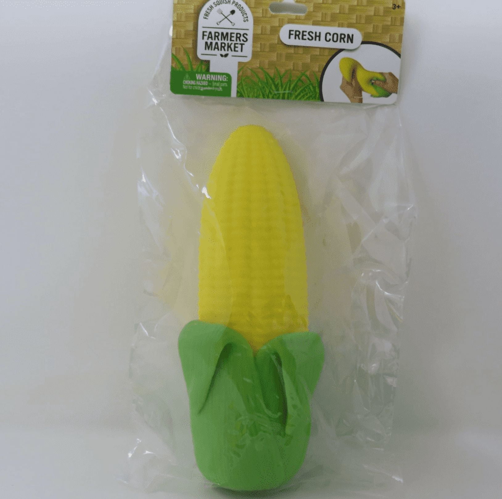 Slow Bouncing Fresh Corn Jumbo Squishy, Farmers Market Photorealistic Food Squishy for Home Office Decor (1 Pc)