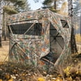 thumbnail image 6 of GIKPAL Portable 2-3 Person 270 Degree See Through Hunting Blind Pop-Up Ground Blind with Tie-downs & Carrying Bag for Deer, Duck and Turkey Hunting, 6 of 9
