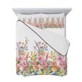 thumbnail image 7 of Pink Flowers Full Size Down Alternative Comforter,Lightweight Comforter Quilt Bedding Set with Pillow Shams Spring Floral Daisy Farmhouse Pastoral Botanical Bed Comforter Duvet Insert 78"x90", 7 of 7