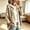 Beige, variant on Women's Leopard Print Hooded Knit Cardigan Long Sleeve Open Front Loose Casual Sweater Coat, 2XL