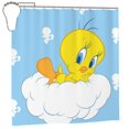 thumbnail image 1 of Cortina de ducha de tela de poliéster impermeable Bugs Bunny, decoración de baño, kit de cortina de ducha con ganchos, 72 x 72 pulgadas, 1 of 8