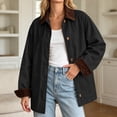 thumbnail image 2 of MuXiKeJi Clothes Oversized Barn Jackets for Women Fall Jacket Fashion Trendy 2026 Womens Lightweight Shacket with Front Deep Pockets,Spring,Thin,Corduroy Collar,Utility,Chore,Casual Outerwear, 2 of 5