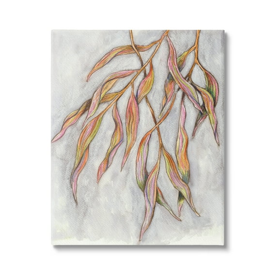 Stupell Industries Withering Leaves Botanicals Hanging Modern Watercolor Detail Painting Gallery Wrapped Canvas Print Wall Art, Design by Elvira Errico
