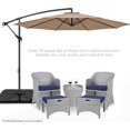 thumbnail image 2 of Parasol de Marché Suspendu Déporté de 10 Pi pour Terrasse avec Réglage d'Inclinaison Facile, Ombrage en Polyester, 8 Baleines pour Cour Arrière, Bord de Piscine, Pelouse et Jardin, 2 of 6