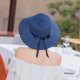 thumbnail image 5 of Sombrero de paja con lazo para mujer, de 56 a 58 cm de circunferencia, de ala grande, para verano, para viajes al aire libre, protector solar, para playa, 5 of 5